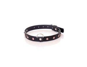 Fetish B - Series Collar - 2 cm pink crystal