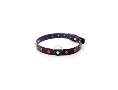 Fetish B - Series Collar - 2 cm. red crystal