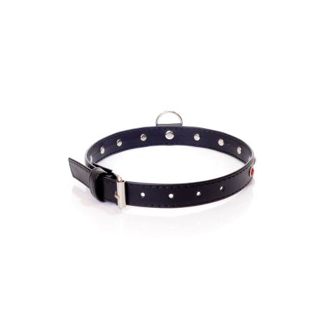 Fetish B - Series Collar - 2 cm. red crystal - 2