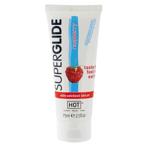 Żel-HOT Superglide RASPBERRY- 75ml  edible lubricant waterbased