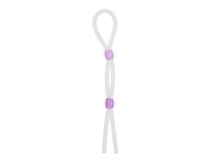 SILICONE LASSO COCK RING DUAL BEADS - image 2