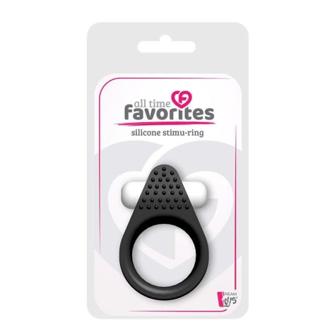 ALL TIME FAVORITES SILICONE STIMU-RING BLACK