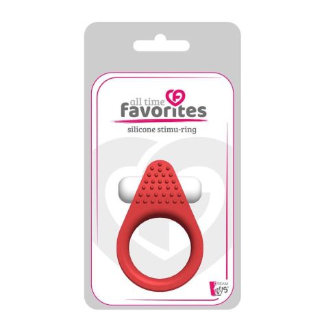 ALL TIME FAVORITES SILICONE STIMU-RING RED