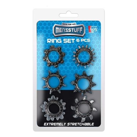 MENZSTUFF 6PC STRETCHEABLE RING SET