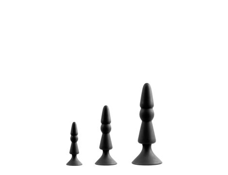 Zestaw-MENZSTUFF 3-PIECE ANAL CONE SET BLACK