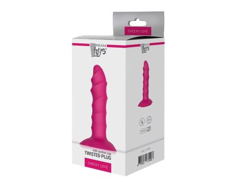 CHEEKY LOVE TWISTED PLUG WITH SUCTION CU