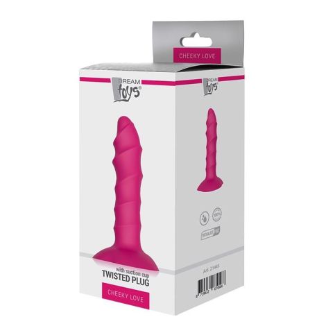 CHEEKY LOVE TWISTED PLUG WITH SUCTION CU