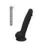 REAL LOVE DILDO 7INCH BLACK - 3