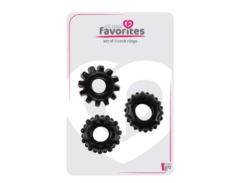 ALL TIME FAVORITES SET OF 3 COCKRINGS BLACK