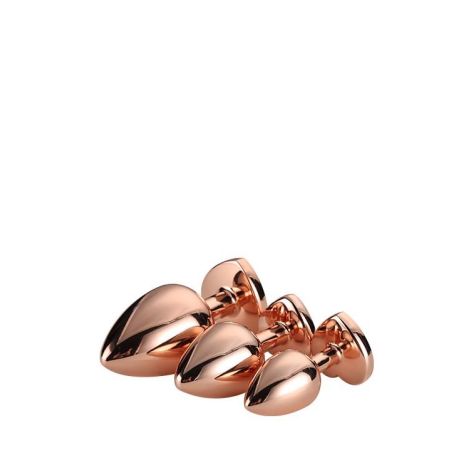 GLEAMING LOVE ROSE GOLD PLUG SET - 5