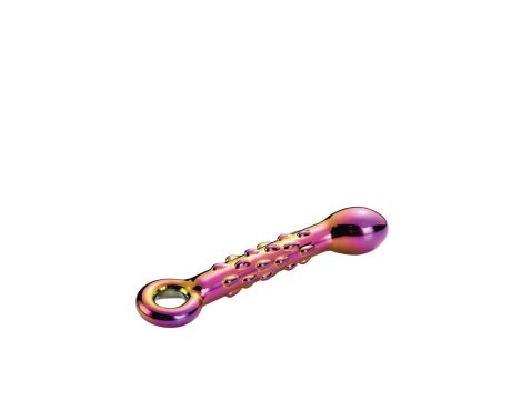 GLAMOUR GLASS RIBBED G-SPOT DILDO - 3