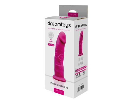 REAL LOVE DILDO 7.5INCH FUCHSIA