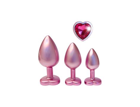 GLEAMING LOVE MATTE PINK PLUG SET - 3