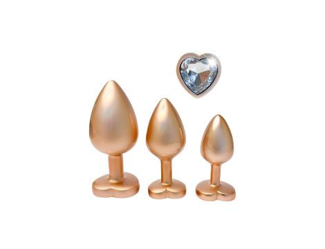 GLEAMING LOVE MATTE GOLD PLUG SET - 3