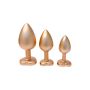 GLEAMING LOVE MATTE GOLD PLUG SET - 3