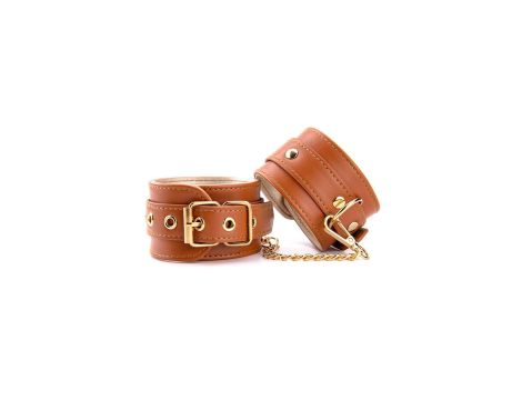 BLAZE ELITE HAND CUFFS COGNAC VEGAN LEATHER - 2