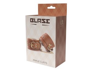 BLAZE ELITE ANKLE CUFFS COGNAC VEGAN LEATHER