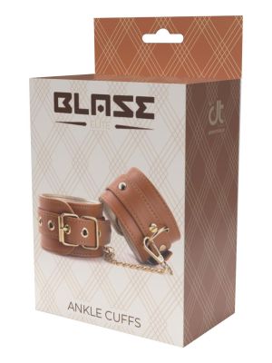 BLAZE ELITE ANKLE CUFFS COGNAC VEGAN LEATHER