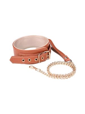 BLAZE ELITE COLLAR AND CHAIN COGNAC VEGAN LEATHER - image 2