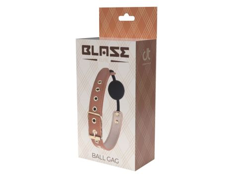 BLAZE ELITE BALL GAG COGNAC VEGAN LEATHER