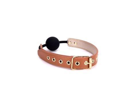 BLAZE ELITE BALL GAG COGNAC VEGAN LEATHER - 2