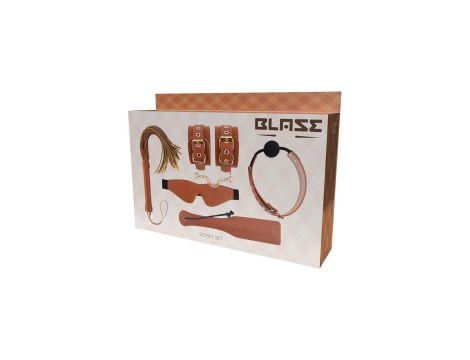 BLAZE ELITE BDSM SET COGNAC VEGAN LEATHER