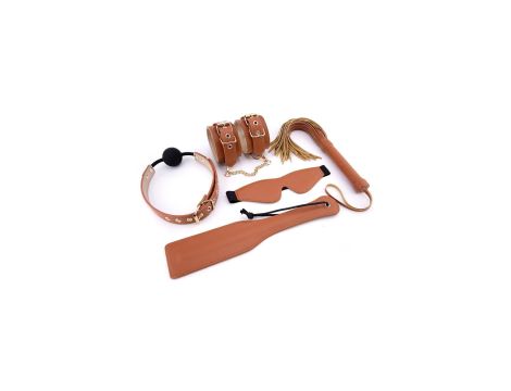 BLAZE ELITE BDSM SET COGNAC VEGAN LEATHER - 3