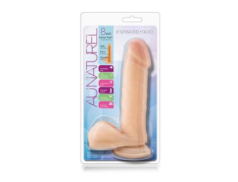 AU NATUREL 8INCH SENSA FEEL DILDO BEIGE