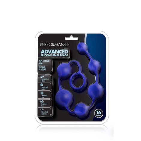 PERFORMANCE SILICONE ANAL BEADS INDIGO