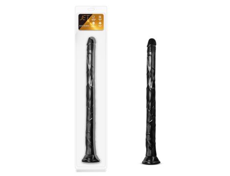 JET BLACK MAMBA 19INCH LONG DILDO BLACK - 4