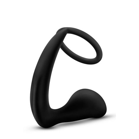 ANAL ADVENTURES COCK RING PLUG BLACK - 4