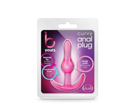 B YOURS CURVY ANAL PLUG PINK