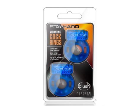 STAY HARD VIBRATING COCK RINGS 2PACK