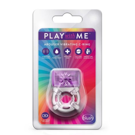 PLAY WITH ME ONE NIGHT STAND VIBRATING C-RING PURPLE