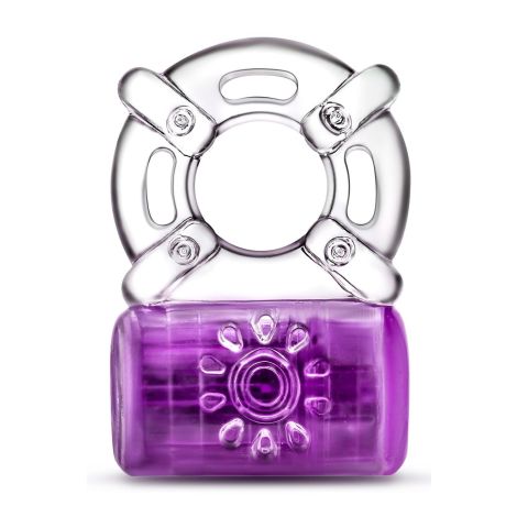 PLAY WITH ME ONE NIGHT STAND VIBRATING C-RING PURPLE - 3