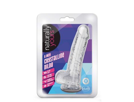 NATURALLY YOURS  6" CRYSTALLINE DILDO  DIAMOND