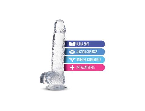 NATURALLY YOURS  6" CRYSTALLINE DILDO  DIAMOND - 5