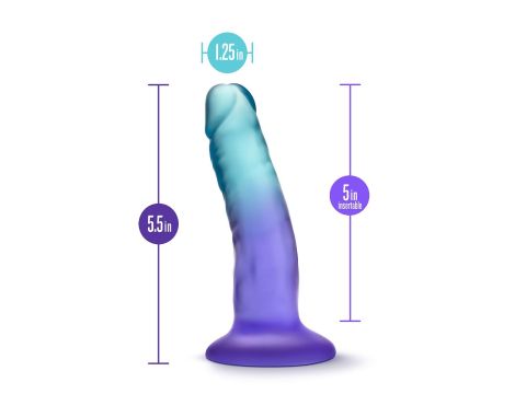 B YOURS MORNING DEW 5 INCH DILDO SAPPHIRE - 4