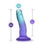 B YOURS MORNING DEW 5 INCH DILDO SAPPHIRE - 5