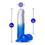 B YOURS STELLA BLUE 6 INCH DILDO BLUE - 5