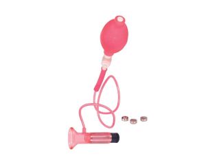 CLITORAL VIBRATING PUMP - CLEAR HOT PINK - image 2