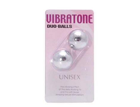 VIBRATONE DUO BALLS SILVER BLISTERCARD