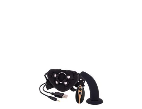 5INCH VIBRATION DILDO STRAP-ON BLACK - 2