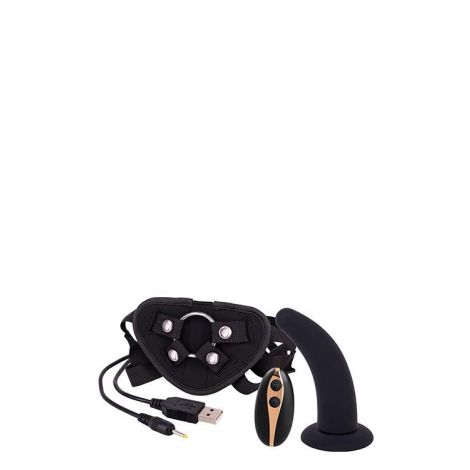 5INCH VIBRATION DILDO STRAP-ON BLACK - 2