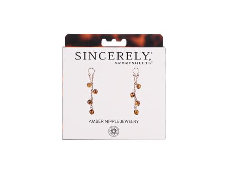 SPORTSHEETS AMBER NIPPLE JEWELRY - 4