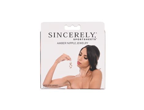 SPORTSHEETS AMBER NIPPLE JEWELRY - 5