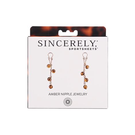 SPORTSHEETS AMBER NIPPLE JEWELRY - 4