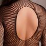 Bodystocking with fishnet structure, open crotch and turtle neck. - 8