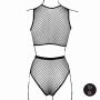 2 piece with crop top, pantie and fishnet structure. - 12