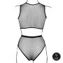 2 piece with crop top, pantie and fishnet structure. - 12